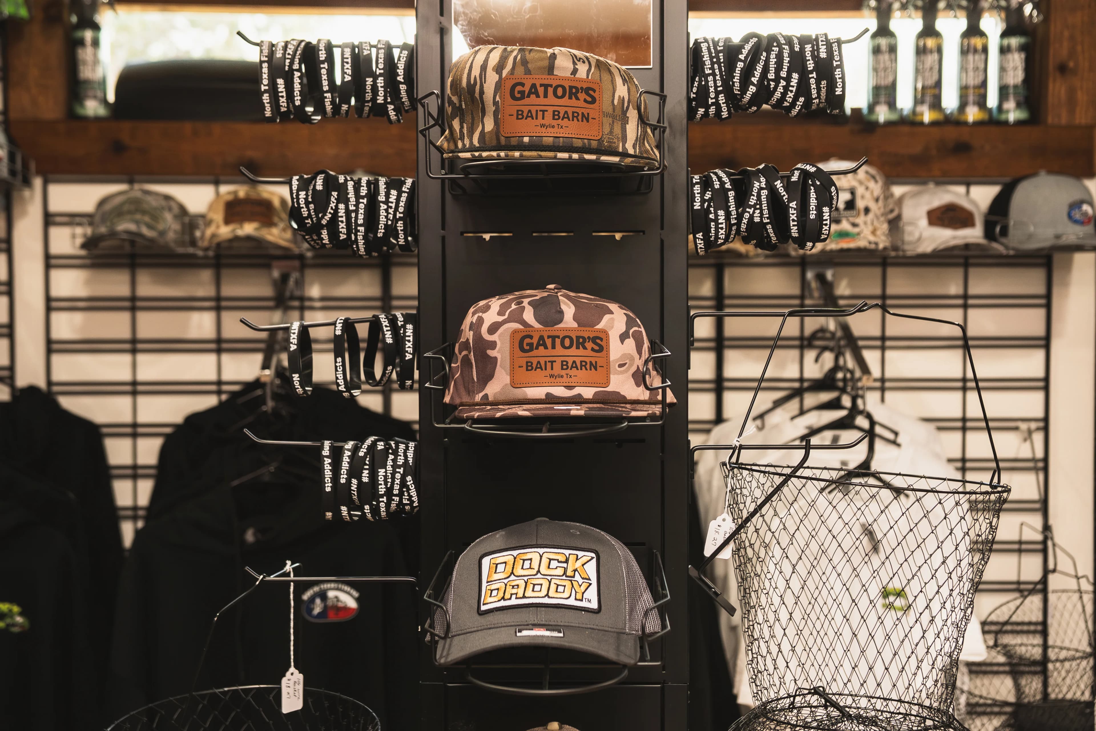 Gator's Bait Barn hats and merchandise