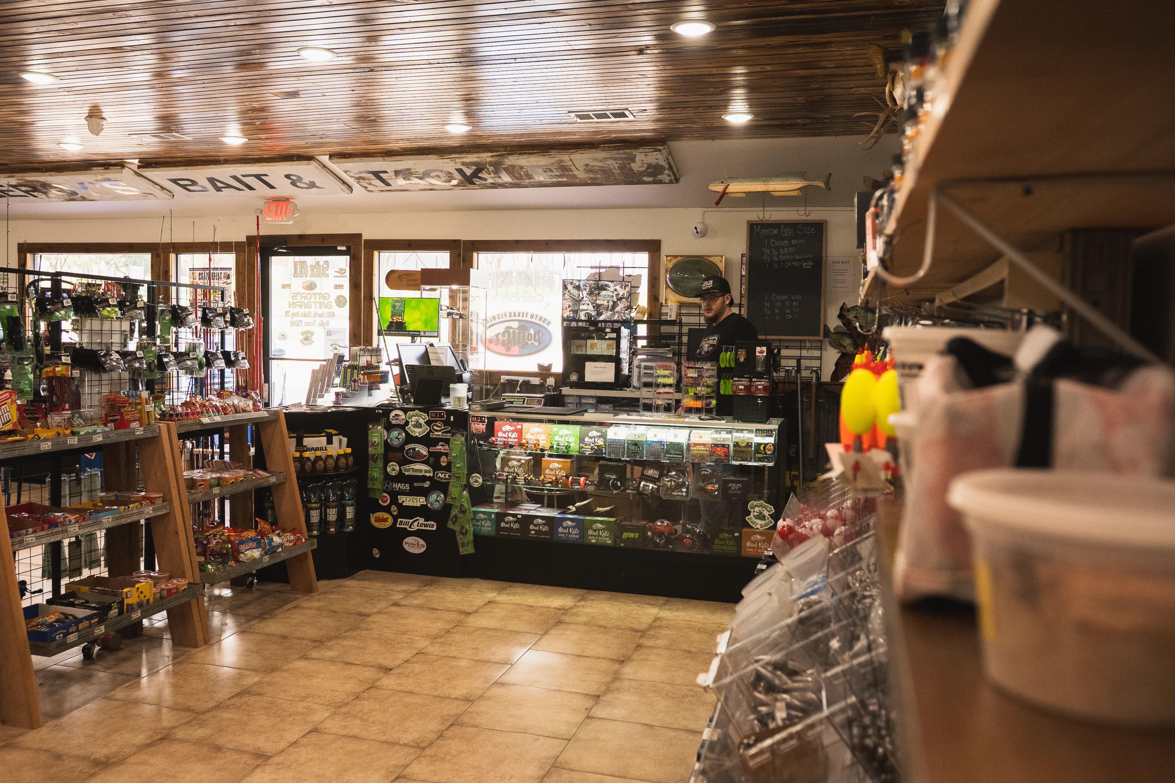 Inside Gator's Bait Barn